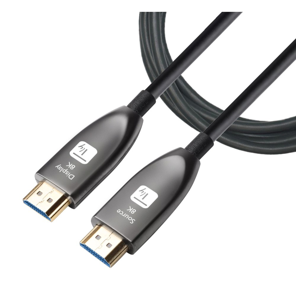 Techly High Speed - HDMI-Kabel - HDMI m�nnlich zu 19 pin micro HDMI Type D m�nnlich - 30 m - Glasfaser - Schwarz - Active Optical Cable (AOC)