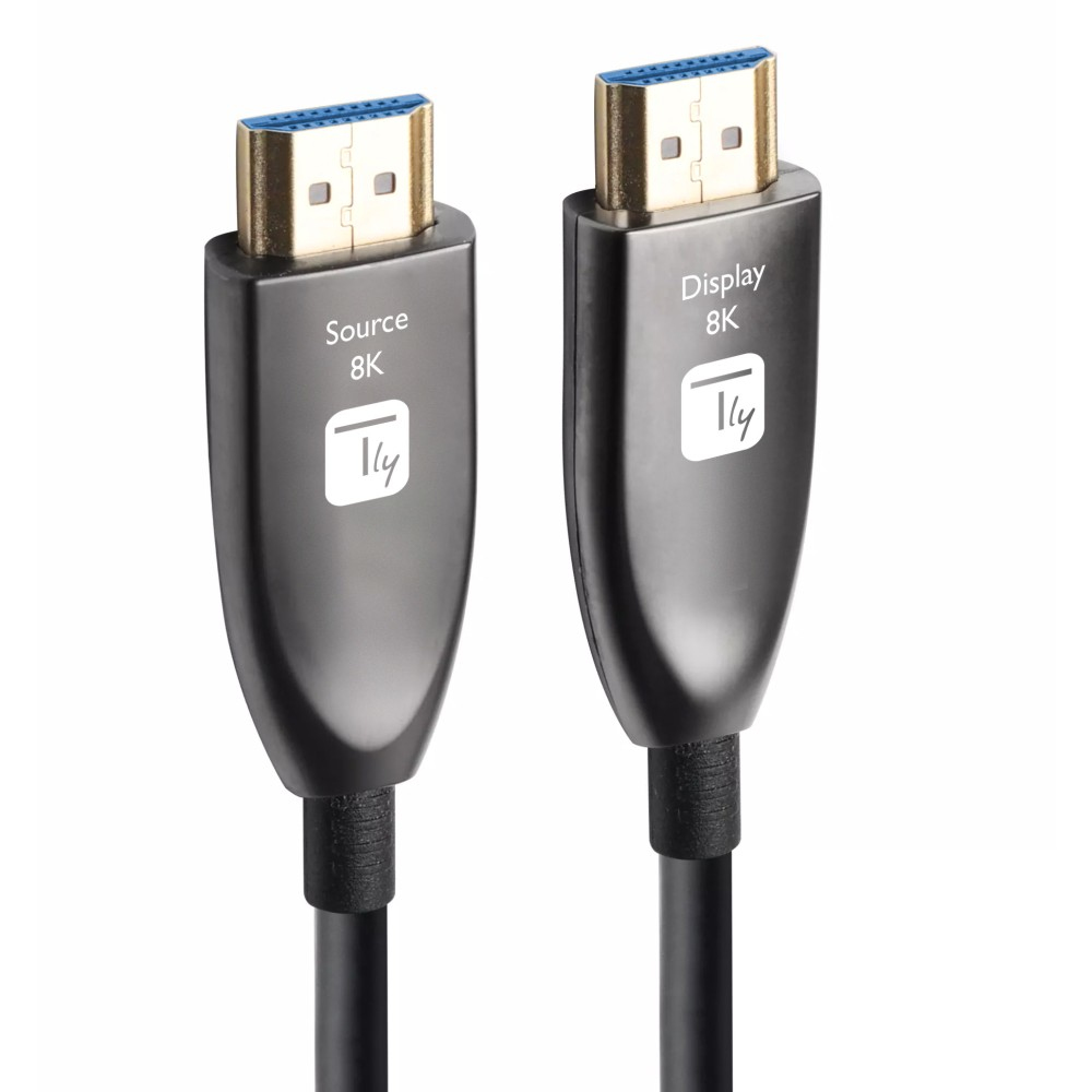 Techly High Speed - HDMI-Kabel - HDMI m�nnlich zu 19 pin micro HDMI Type D m�nnlich - 30 m - Glasfaser - Schwarz - Active Optical Cable (AOC)