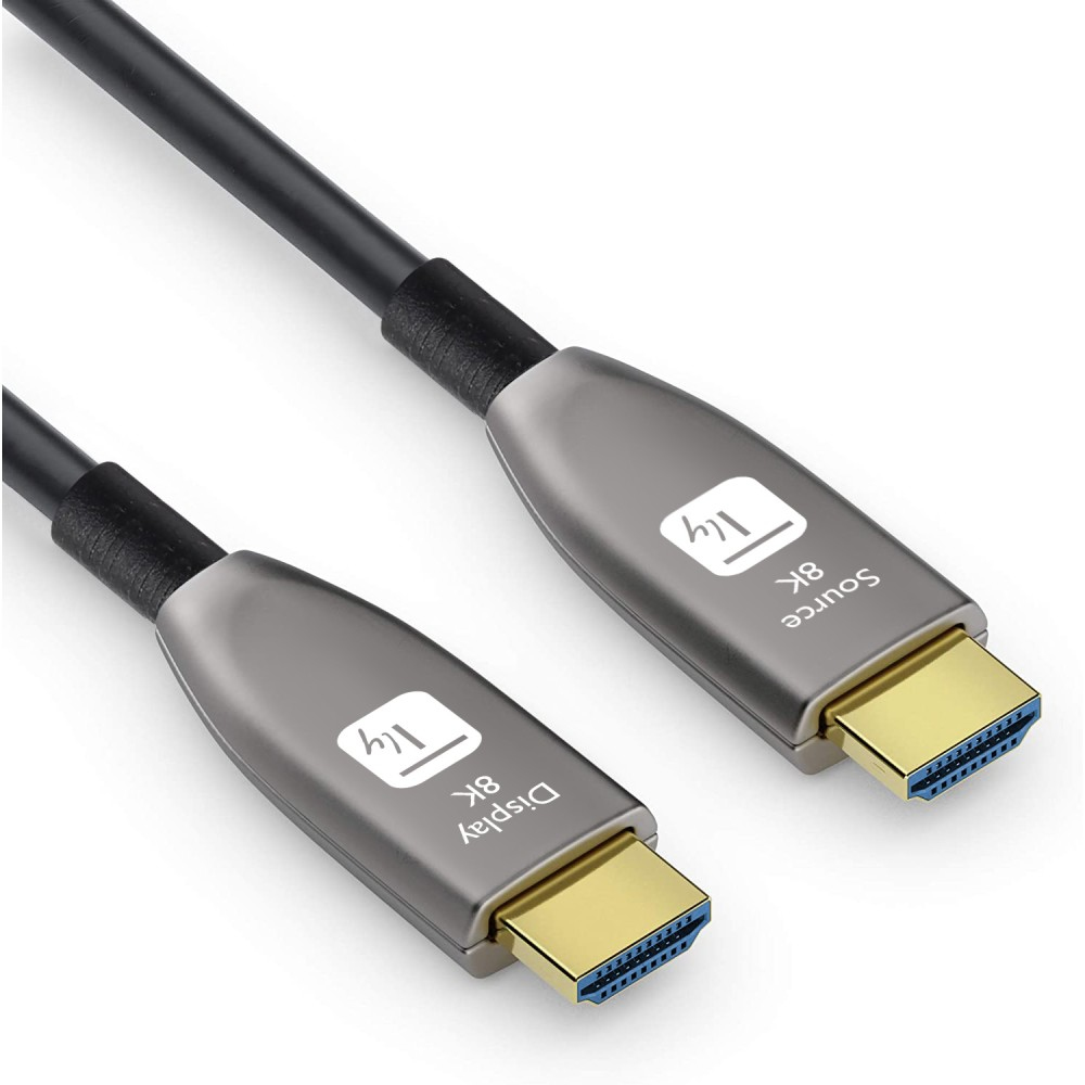 Techly High Speed - HDMI-Kabel - HDMI m�nnlich zu 19 pin micro HDMI Type D m�nnlich - 30 m - Glasfaser - Schwarz - Active Optical Cable (AOC)