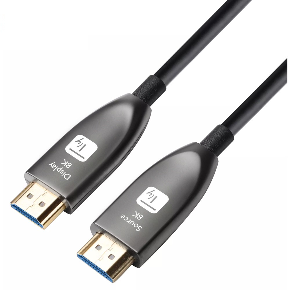 Techly High Speed - HDMI-Kabel - HDMI m�nnlich zu 19 pin micro HDMI Type D m�nnlich - 30 m - Glasfaser - Schwarz - Active Optical Cable (AOC)