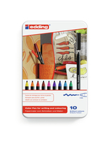 EDDING 1300 colourpen - Schwarz - Blau - Braun - Gr�n - Orange - Pink - Violett - Rot - Gelb - Rundspitze - 2 mm - Mehrfarbig - Rund - Tinte auf Wasserbasis