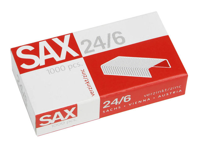 Sax Heftklammern 1-246-00 24/6 verzinkt