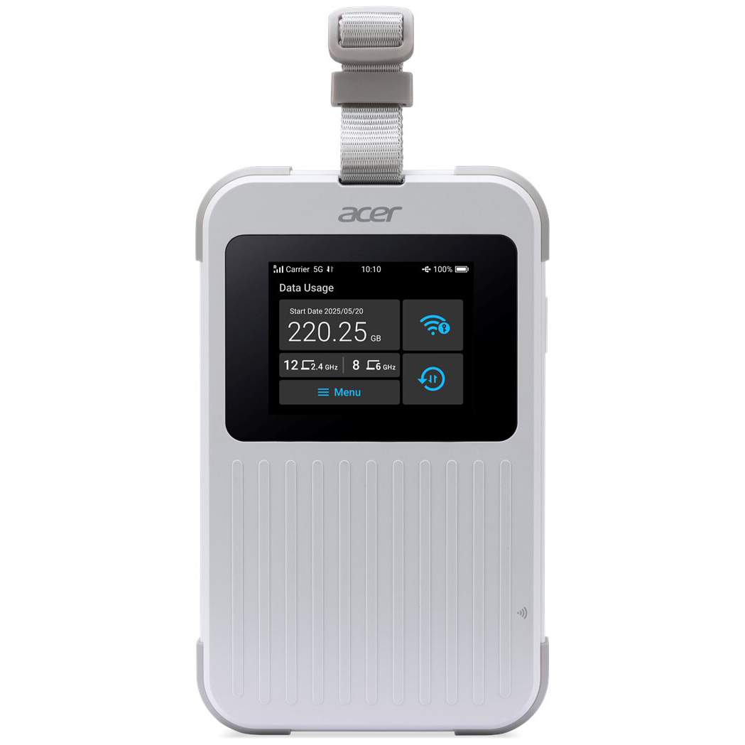 Acer Mobiler Hotspot - 5G LTE - 3.27 Gbps - Wi-Fi 5, Wi-Fi 6, NFC