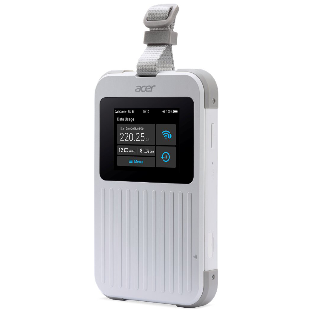 Acer Mobiler Hotspot - 5G LTE - 3.27 Gbps - Wi-Fi 5, Wi-Fi 6, NFC