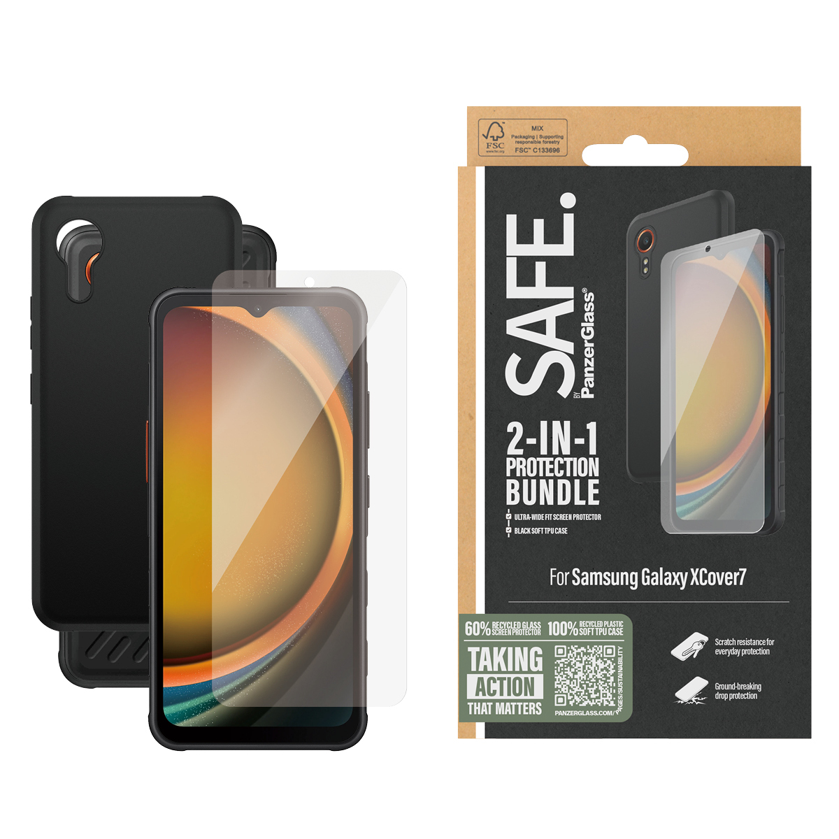 PanzerGlass BSAFE95735+95981 protezione per lo schermo e il retro dei telefoni cellulari Pellicola proteggischermo trasparente Samsung 1 pz