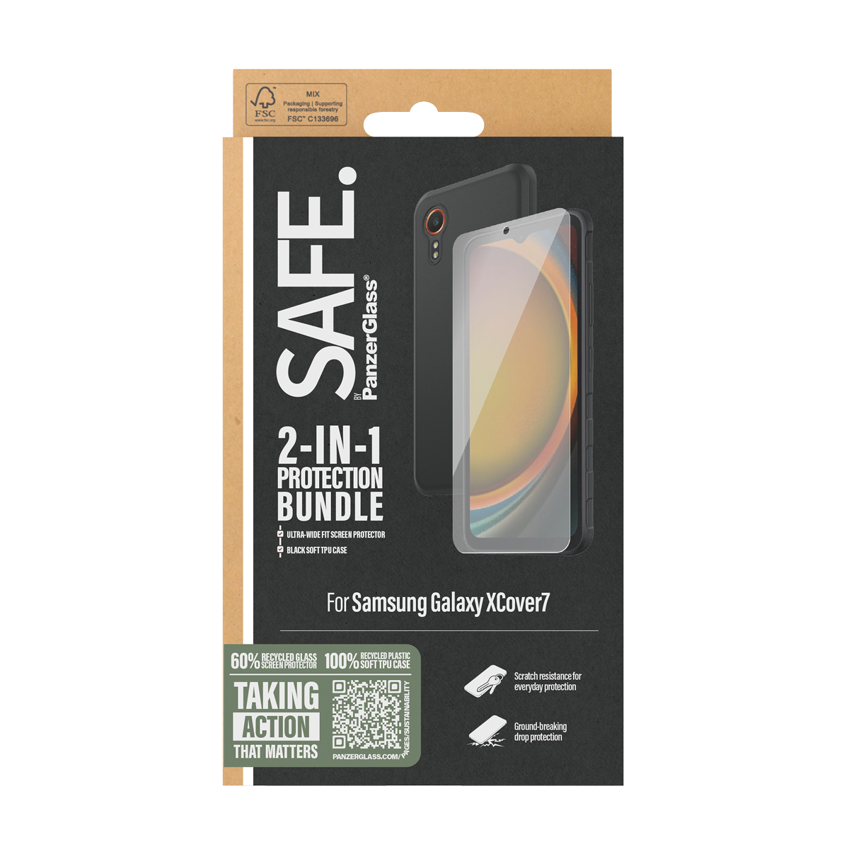PanzerGlass BSAFE95735+95981 protezione per lo schermo e il retro dei telefoni cellulari Pellicola proteggischermo trasparente Samsung 1 pz