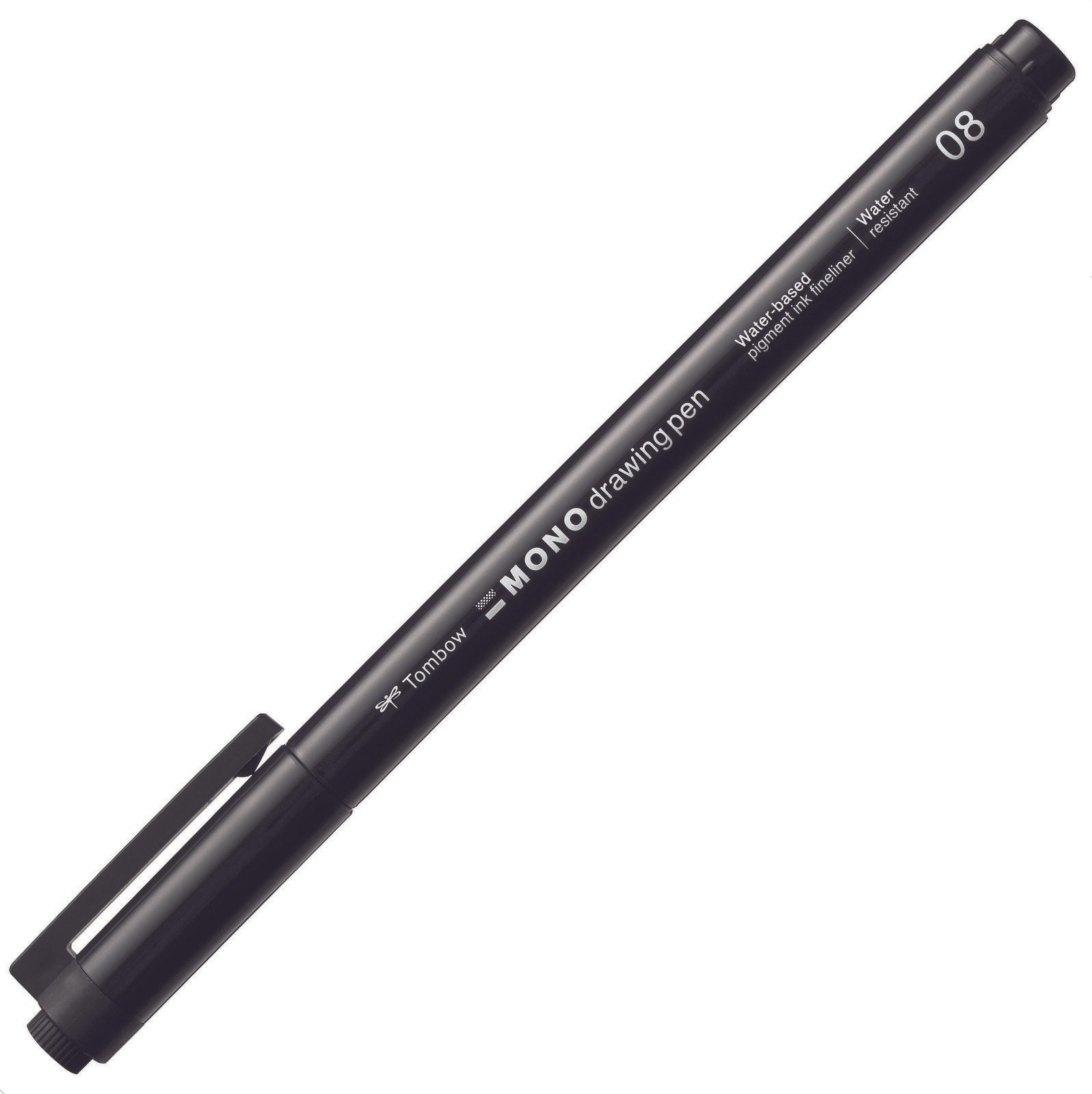 Tombow Fineliner MONO drawing pen schwarz Strichst�rke 08 Strichbreite 0.60 mm mit