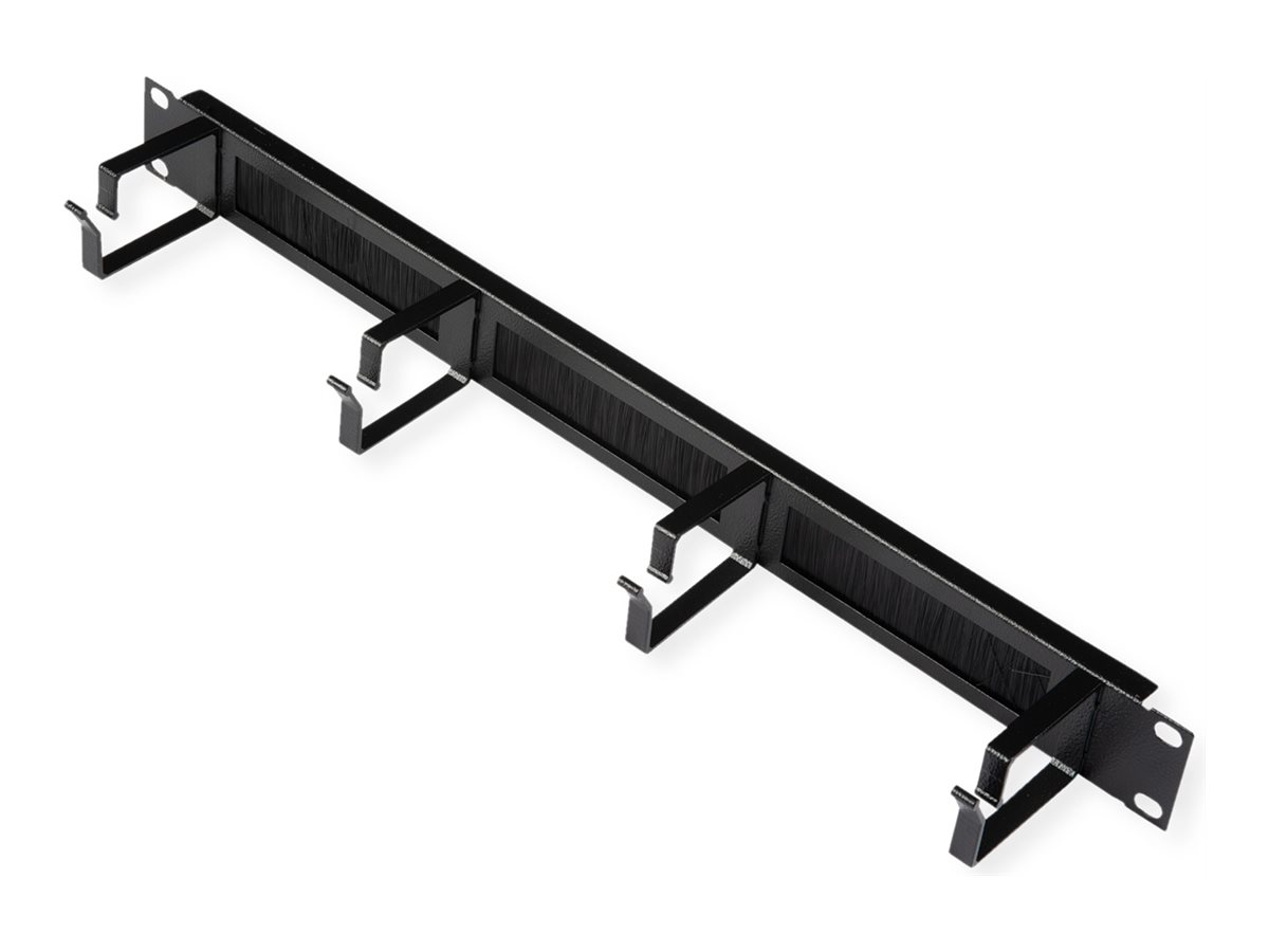 ROLINE Patch Panel - 44 x 60 mm, mit B�rstenstreifen - RAL 9005, Jet Black - 1U - 48.3 cm (19)