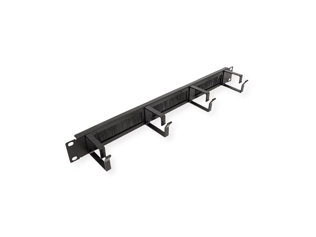 ROLINE Patch Panel - 44 x 60 mm, mit B�rstenstreifen - RAL 9005, Jet Black - 1U - 48.3 cm (19)