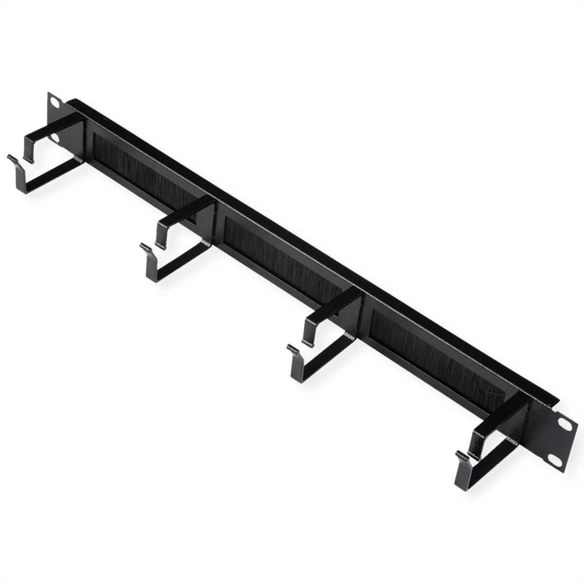 ROLINE Patch Panel - 44 x 60 mm, mit B�rstenstreifen - RAL 9005, Jet Black - 1U - 48.3 cm (19)