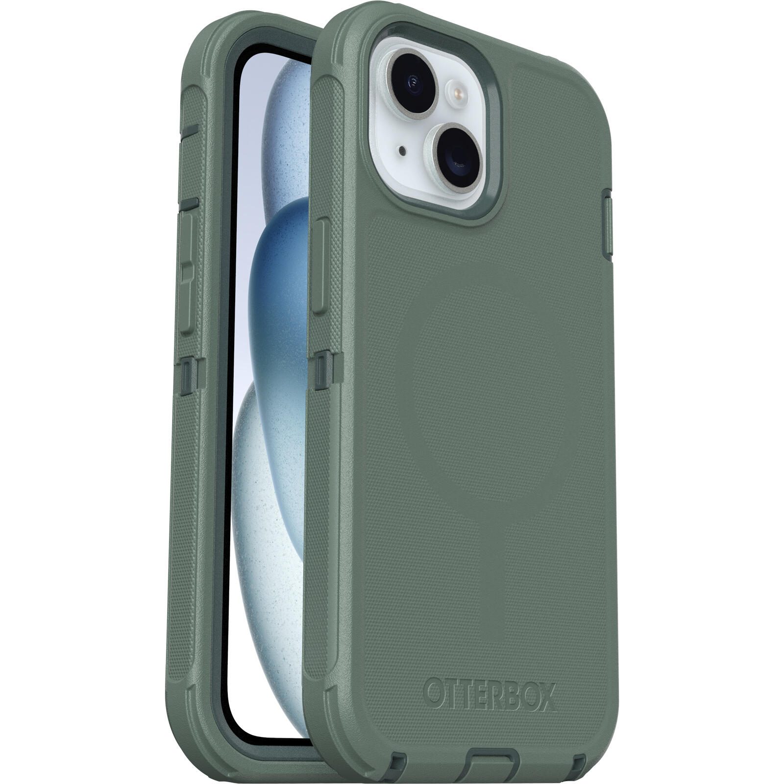 OtterBox Defender Series - Hintere Abdeckung fr Mobiltelefon - kompatibel mit MagSafe - Polycarbonatschicht, thermoplastischer Elastomer (TPE)