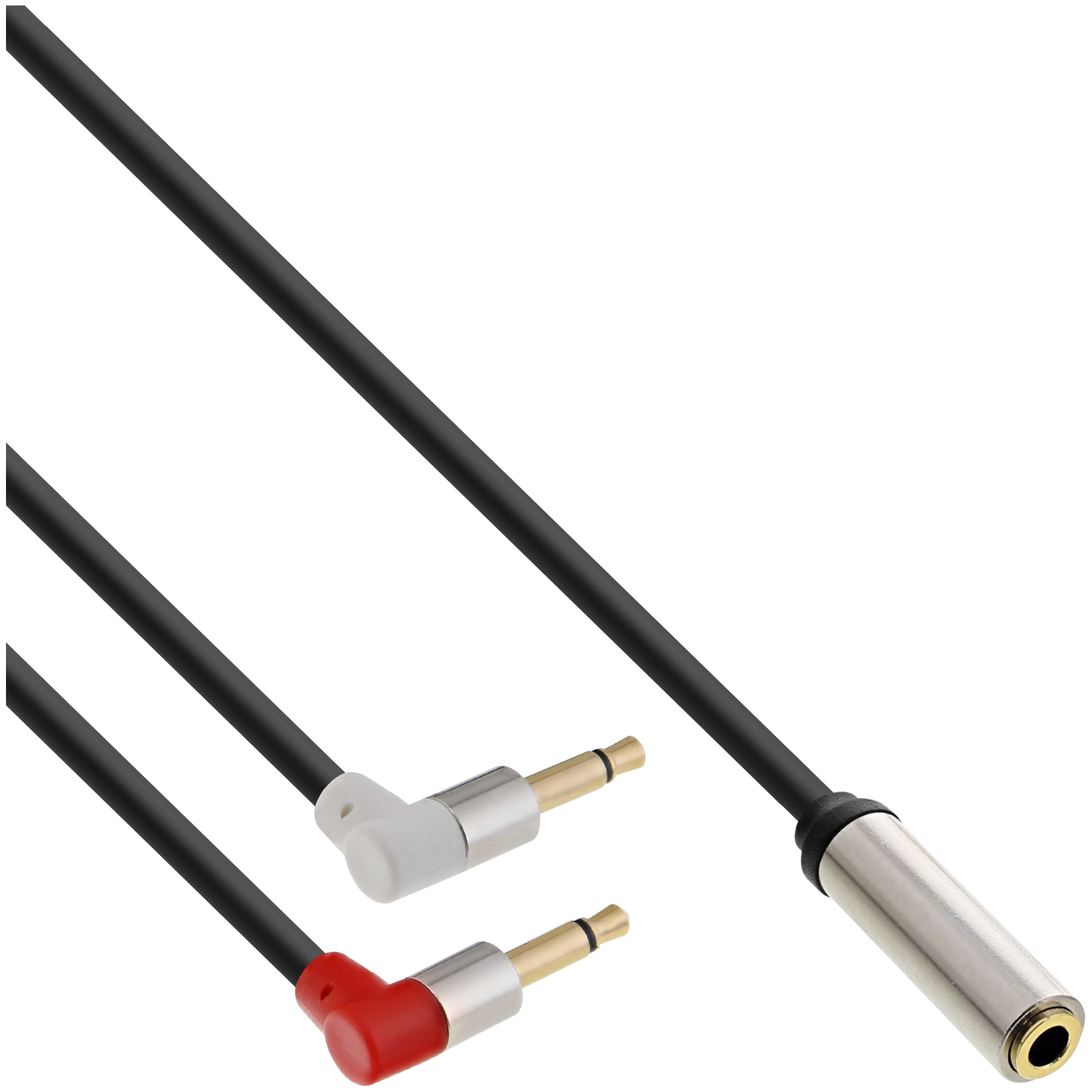 InLine 1m, 2x3.5mm/3.5mm c�ble audio 3,5mm Noir
