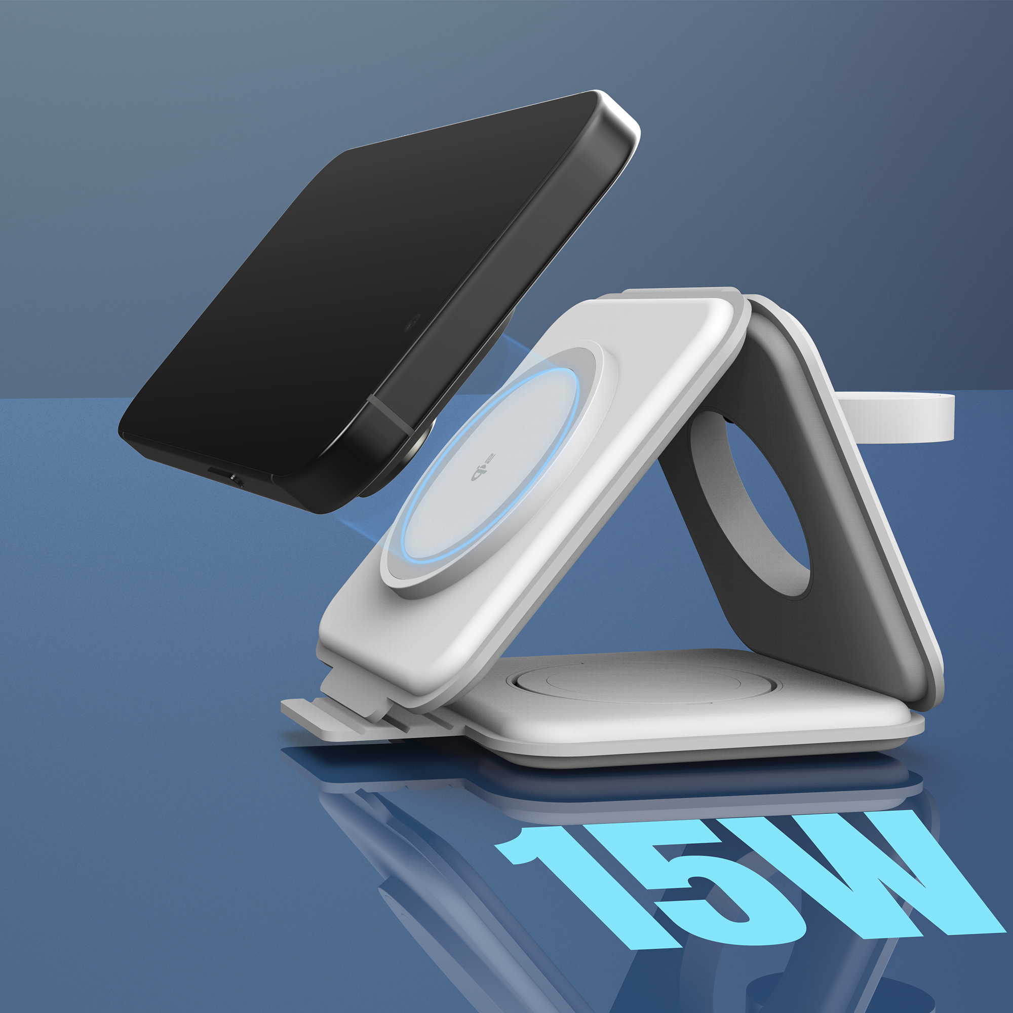 j5create JUPW3415 Cuffie, Smartphone, Orologio intelligente Bianco USB Carica wireless Ricarica rapida Interno