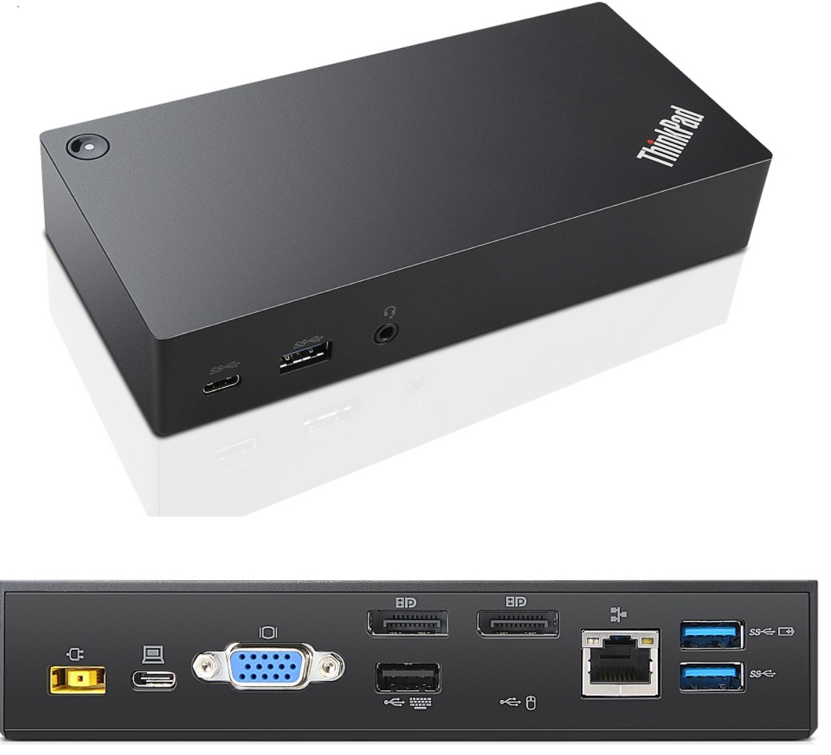 Lenovo 03X7194 station daccueil Avec fil USB 3.2 Gen 1 (3.1 Gen 1) Type-C Noir