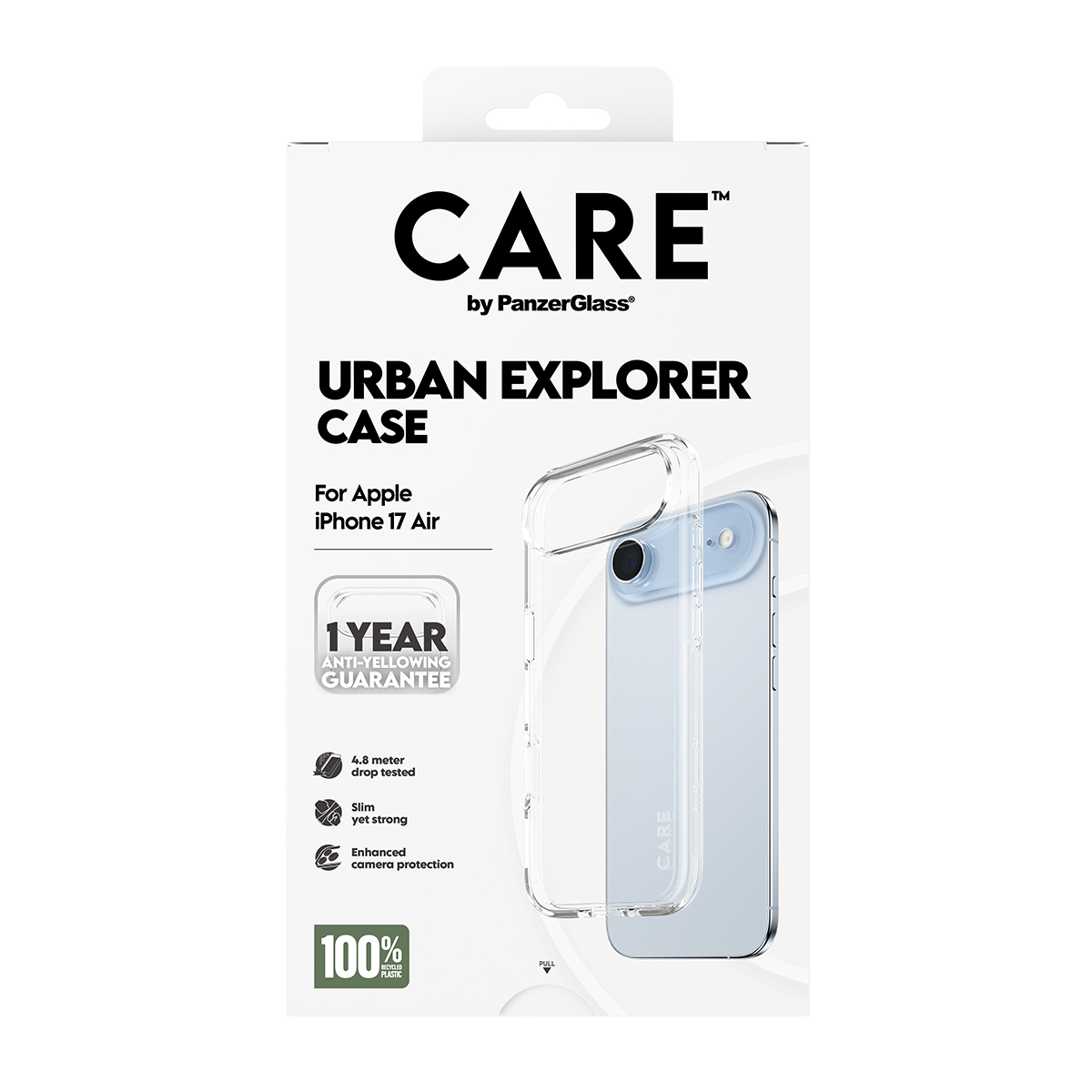 PanzerGlass CARE by � Flagship Case Transparent Urban Explorer w. Clear Frame iPhone 17 Air coque de protection pour t�l�phones portables Housse