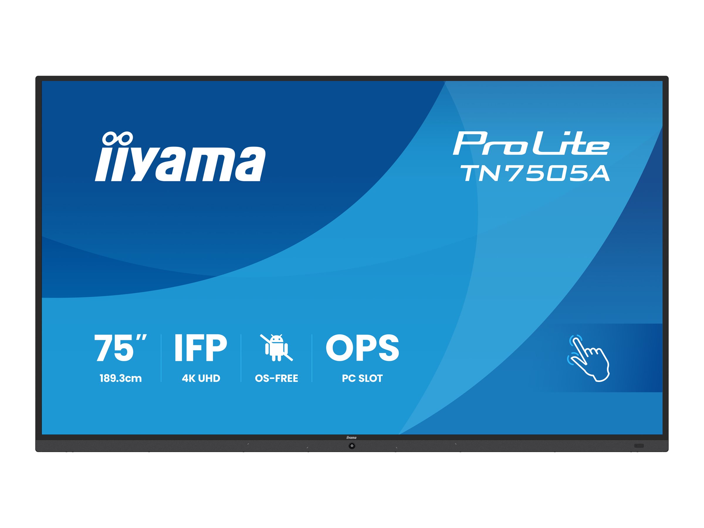 iiyama TN7505A-B1AG Signage Display Interactive flat panel 189.3 cm (74.5) 500 cd/m� 4K Ultra HD Black Touchscreen