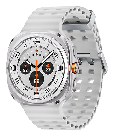 Samsung Galaxy Watch Ultra 3,81 cm (1.5) AMOLED 47 mm Num�rique 480 x 480 pixels �cran tactile 4G Titane, Blanc Wifi GPS (satellite)