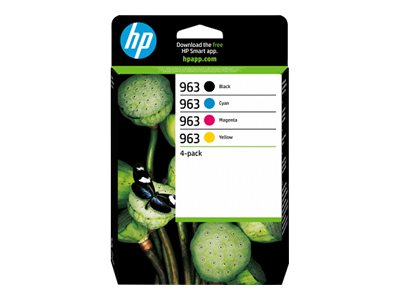 HP Confezione da 4 cartucce di inchiostro nero, ciano, magenta, giallo originali 963