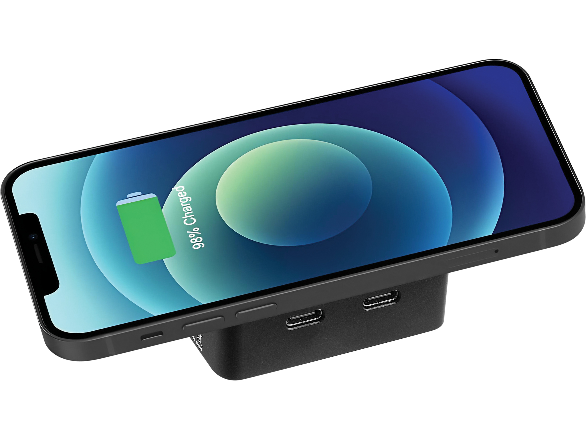 SANDBERG 3in1 - Induktive Power Bank - 5000 mAh - 18.5 Wh - 20 Watt - 3 A - PD - 2 Ausgabeanschlussstellen (24 pin USB-C)