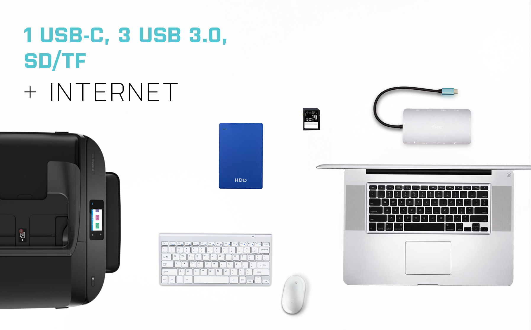 i-tec Metal USB-C Nano Dock HDMI/VGA with LAN + Power Delivery 100 W