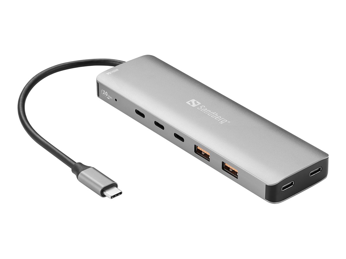 SANDBERG Hub - USB-C, 100W - 5 x USB-C 3.2