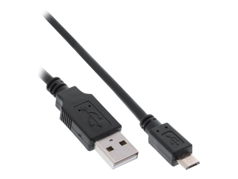 InLine USB A/Micro-B USB, 1 m cble USB USB 2.0 Micro-USB B Noir