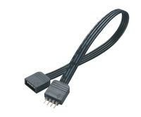 Akasa AK-CBLD01-20BK - 0,2 m - RGB LED light - 4-pin/4-pin - Mnnlich/Weiblich - Schwarz