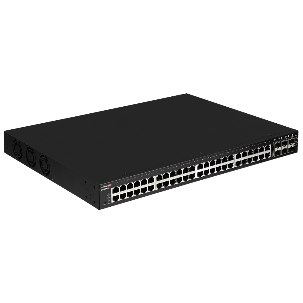 Edimax GS-5654PLX commutateur r�seau G�r� Gigabit Ethernet (10/100/1000) Connexion Ethernet, supportant lalimentation via ce port (PoE) Noir