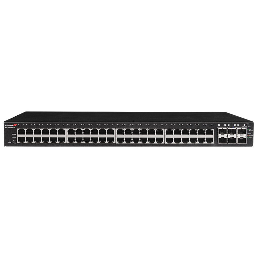 Edimax GS-5654PLX commutateur r�seau G�r� Gigabit Ethernet (10/100/1000) Connexion Ethernet, supportant lalimentation via ce port (PoE) Noir
