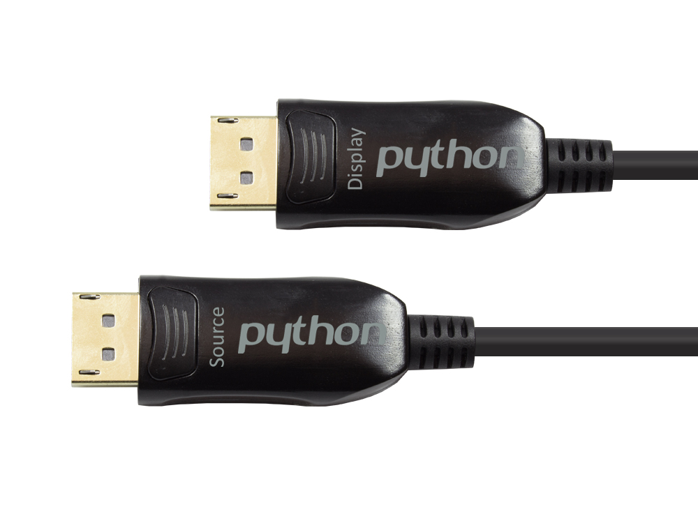 PYTHON Optisches Hybrid DisplayPort 1.2 Anschlusskabel 4K2K UHD 60Hz vergoldete Stecker - Kabel - Digital/Display/Video