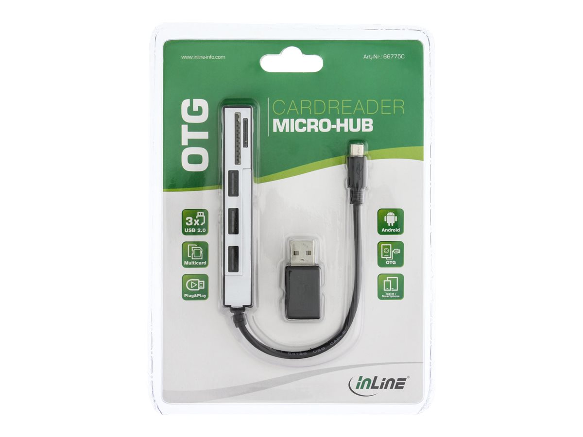 InLine 66775C lecteur de carte mmoire Micro-USB Noir