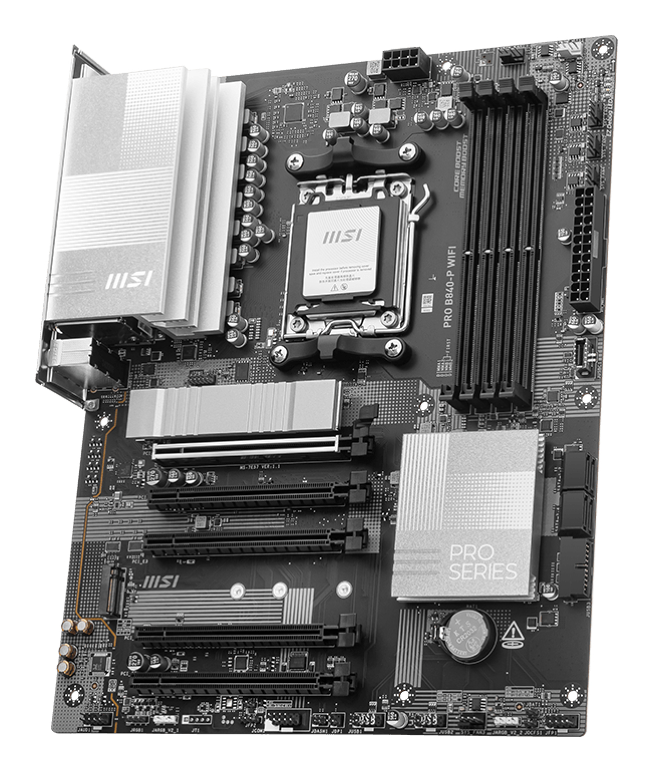 MSI MB Sc AM5 PRO B840-P WIFI - AMD B840 - 4xDDR5 - 1xHDMI - WiFi - ATX - Mainboard - AMD Sockel AM5 (Ryzen Zen4)
