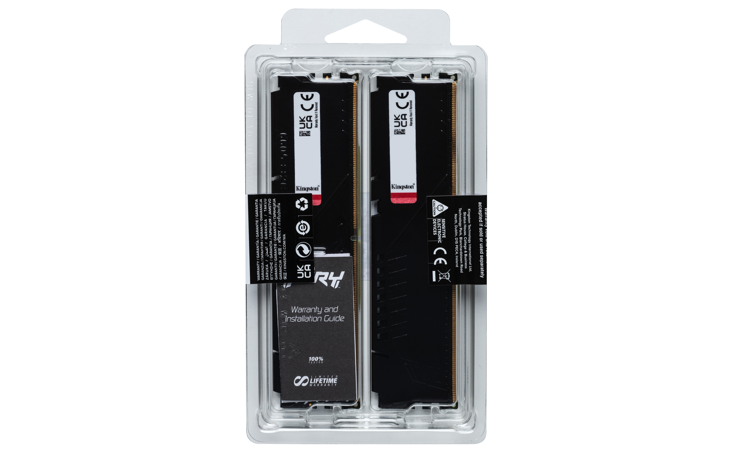 Kingston 128GB 5600MT/s DDR5 CL40 DIMM Kit of 4 FURY Beast Black XM - 128 GB - DDR5