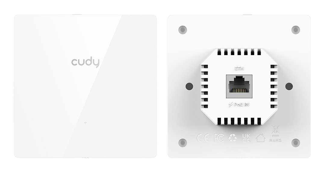Cudy AC1200 86mm Wall-Plate Wi-Fi Access Point