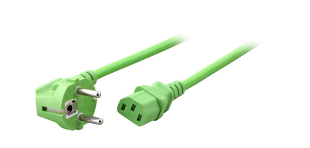 EFB Elektronik EK588GN.3V2 cavo di alimentazione Verde 3 m Spina di alimentazione di tipo F Accoppiatore C13