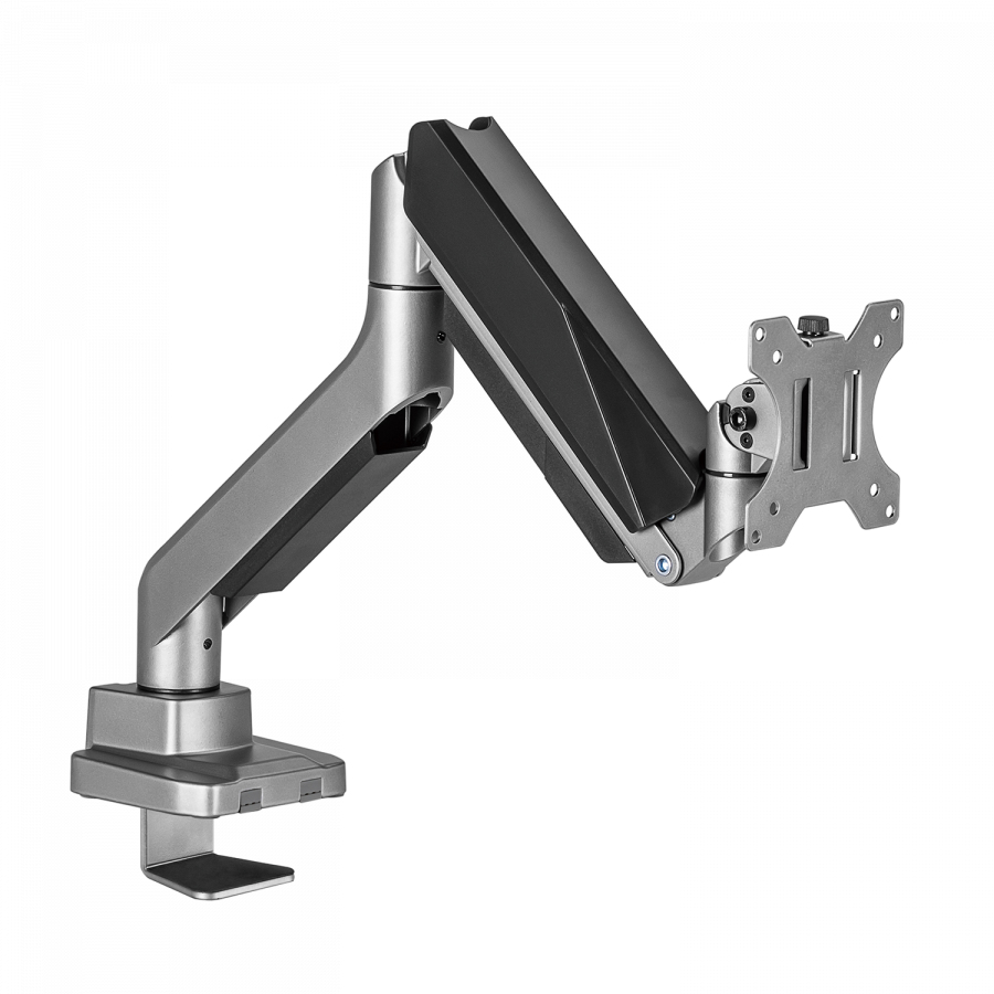 V7 DM1HDS soporte para monitor 124,5 cm (49) Negro, Plata Escritorio