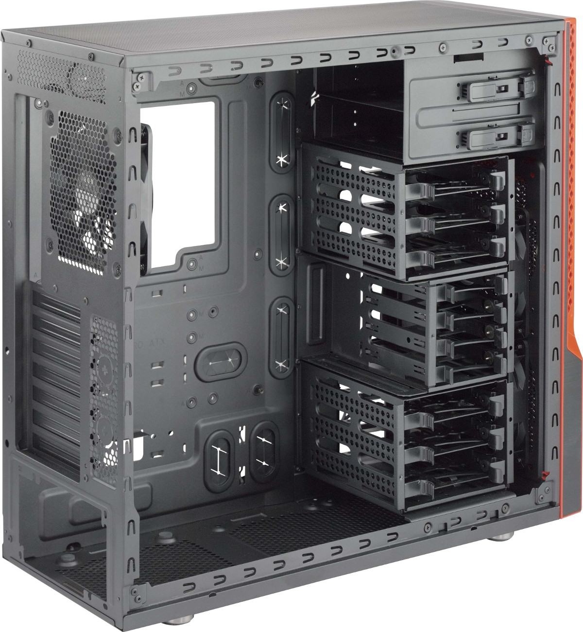 Supermicro SuperChassis GS5B-000R Midi Tower Negro, Rojo