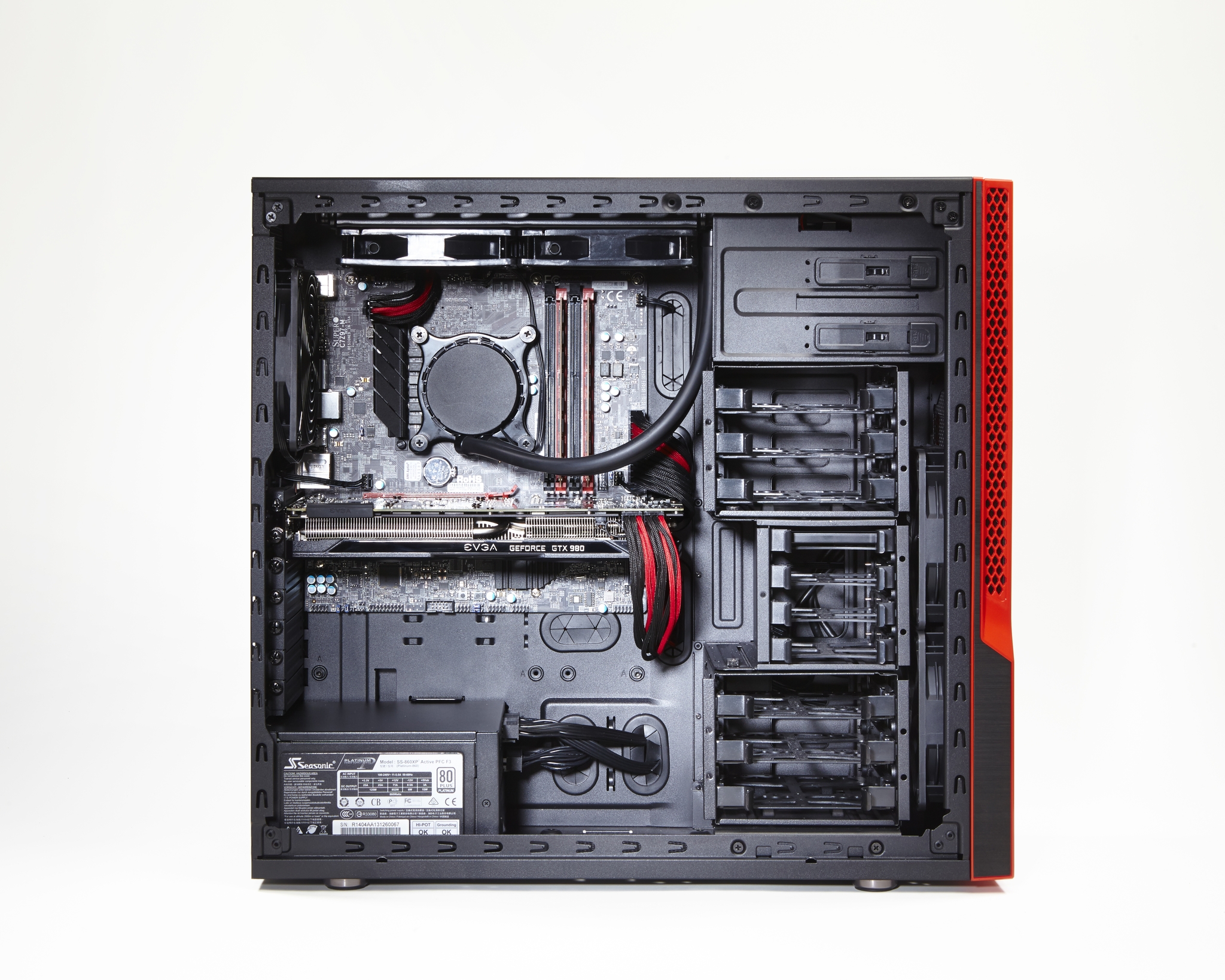 Supermicro SuperChassis GS5B-000R Midi Tower Negro, Rojo