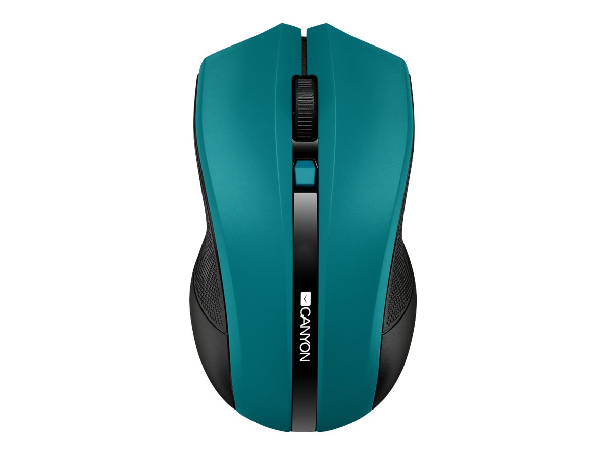 Canyon CNE-CMSW05G - Maus - rechts- und linkshndig - optisch - 4 Tasten - kabellos - 2.4 GHz - kabelloser Empfnger (USB)