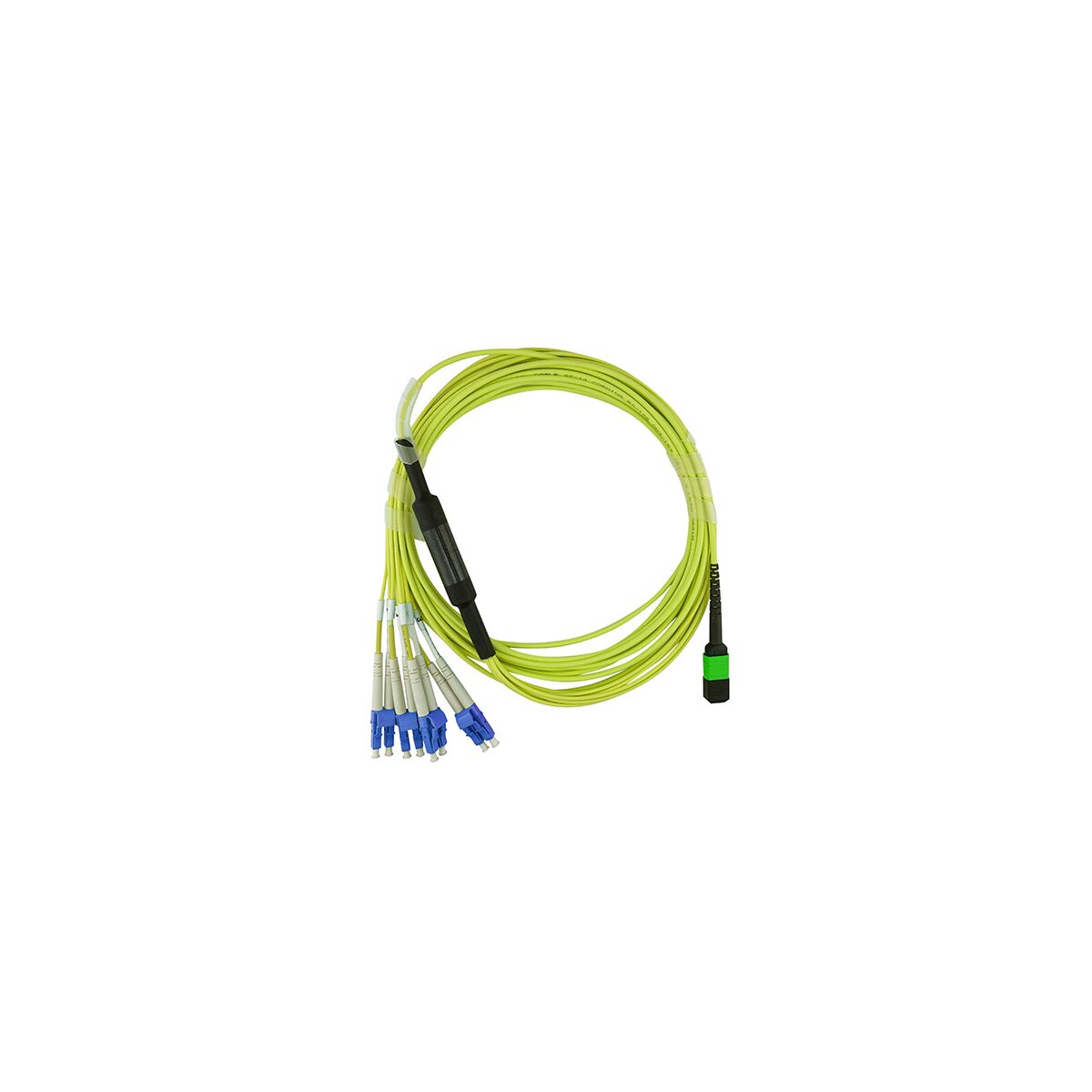 BlueOptics CBL-MPO12-4LC-SMF-5M-BO cavo a fibre ottiche MPO 4x LC G.657.A1 Giallo