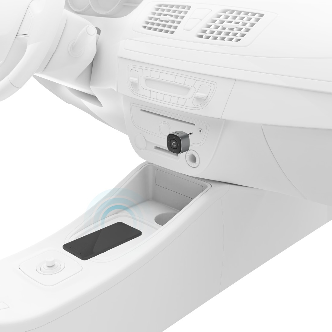 Hama Bluetooth�-Receiver f�r Kfz, mit 3,5-mm-Stecker und USB-Ladeger�t