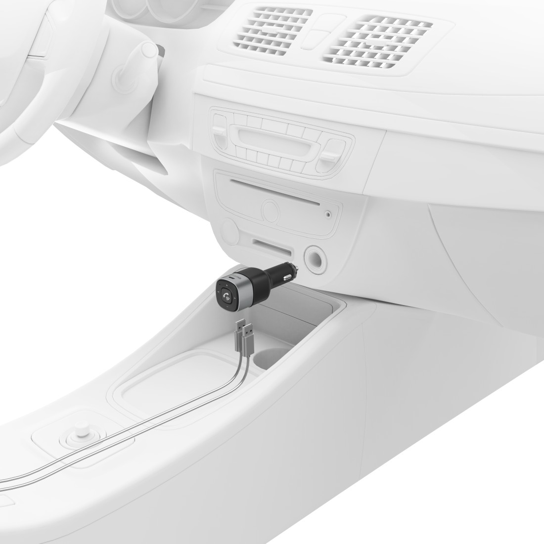 Hama Bluetooth�-Receiver f�r Kfz, mit 3,5-mm-Stecker und USB-Ladeger�t