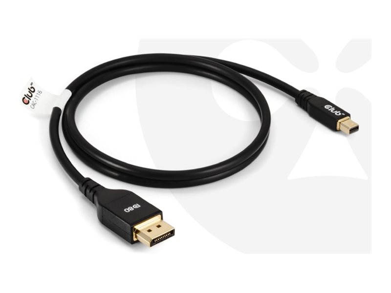 CLUB3D MINIDISPLAYPORT TO DISPLAYPORT DP80 BIDIRECTIONAL VESA CERTIFIED CABLE 1M/3.28FT - Kabel - Digital/Display/Video