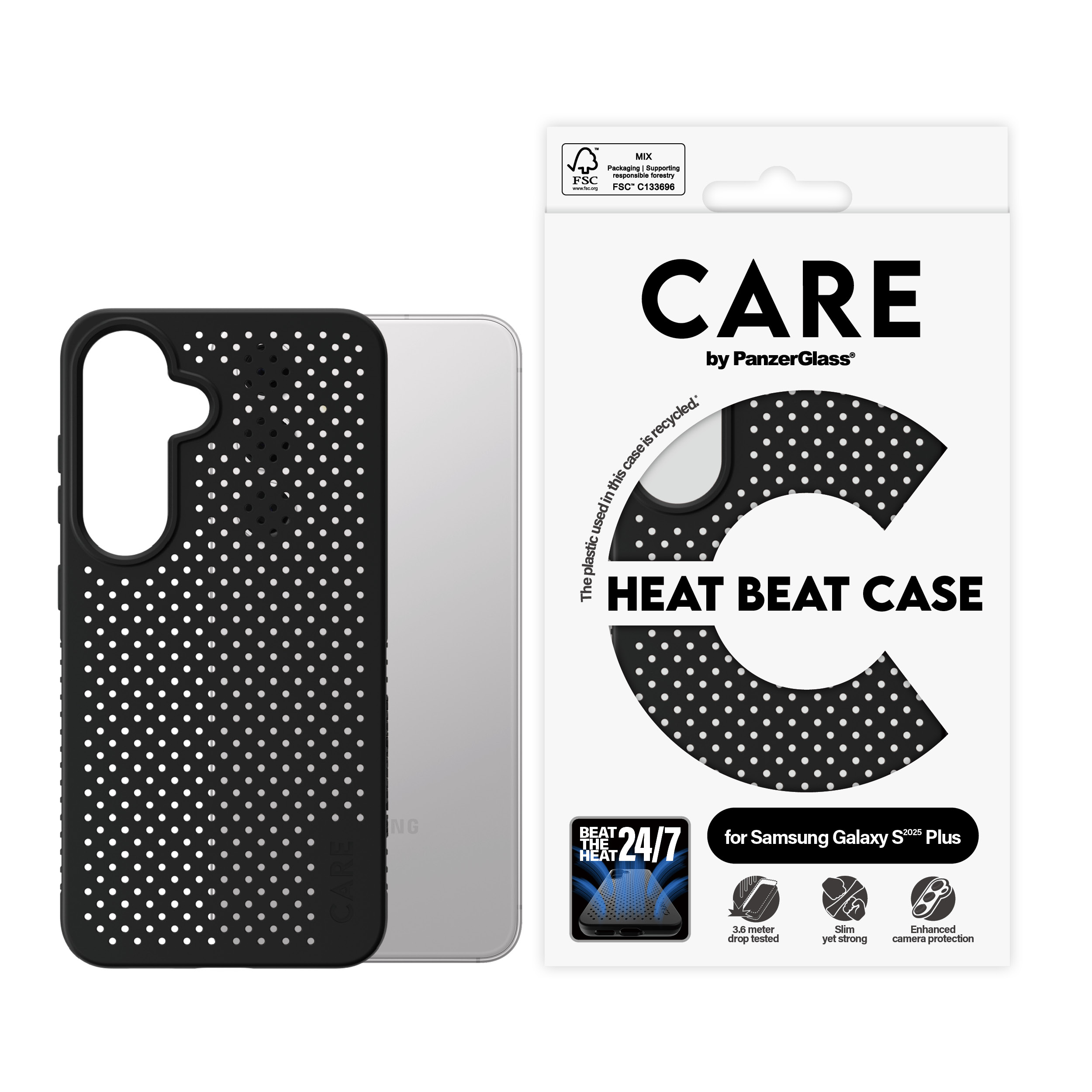 PanzerGlass CARE by  Feature Case Heat Beat Samsung Galaxy S 2025 Plus