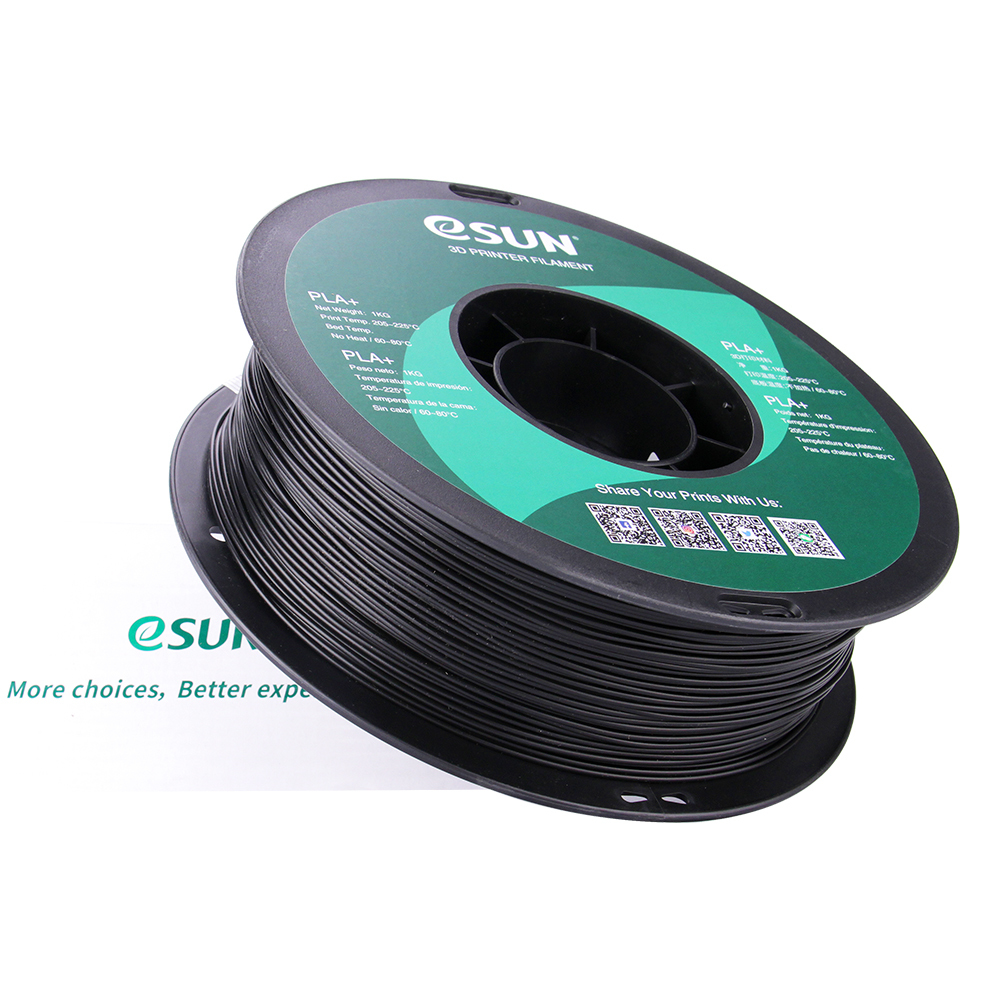 Esun PLA+175B1  eSUN PLA+175B1 3D printing material Polylactic acid plus ( PLA+) Black 1 kg