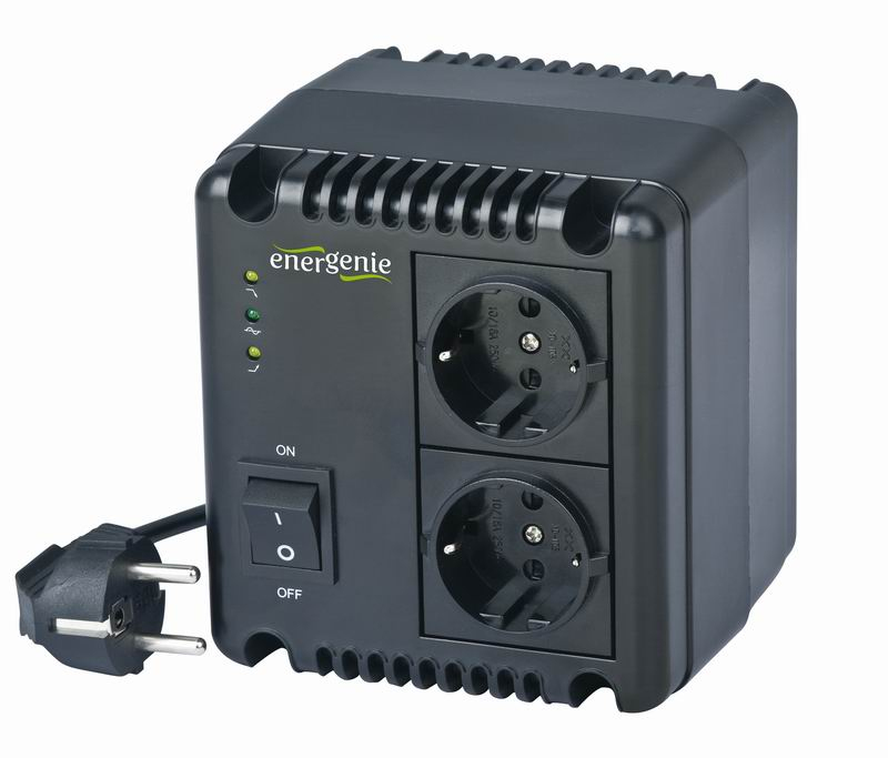 EnerGenie EG-AVR-1001 regolatore di tensione 2 presa(e) AC 140 - 270 V Nero