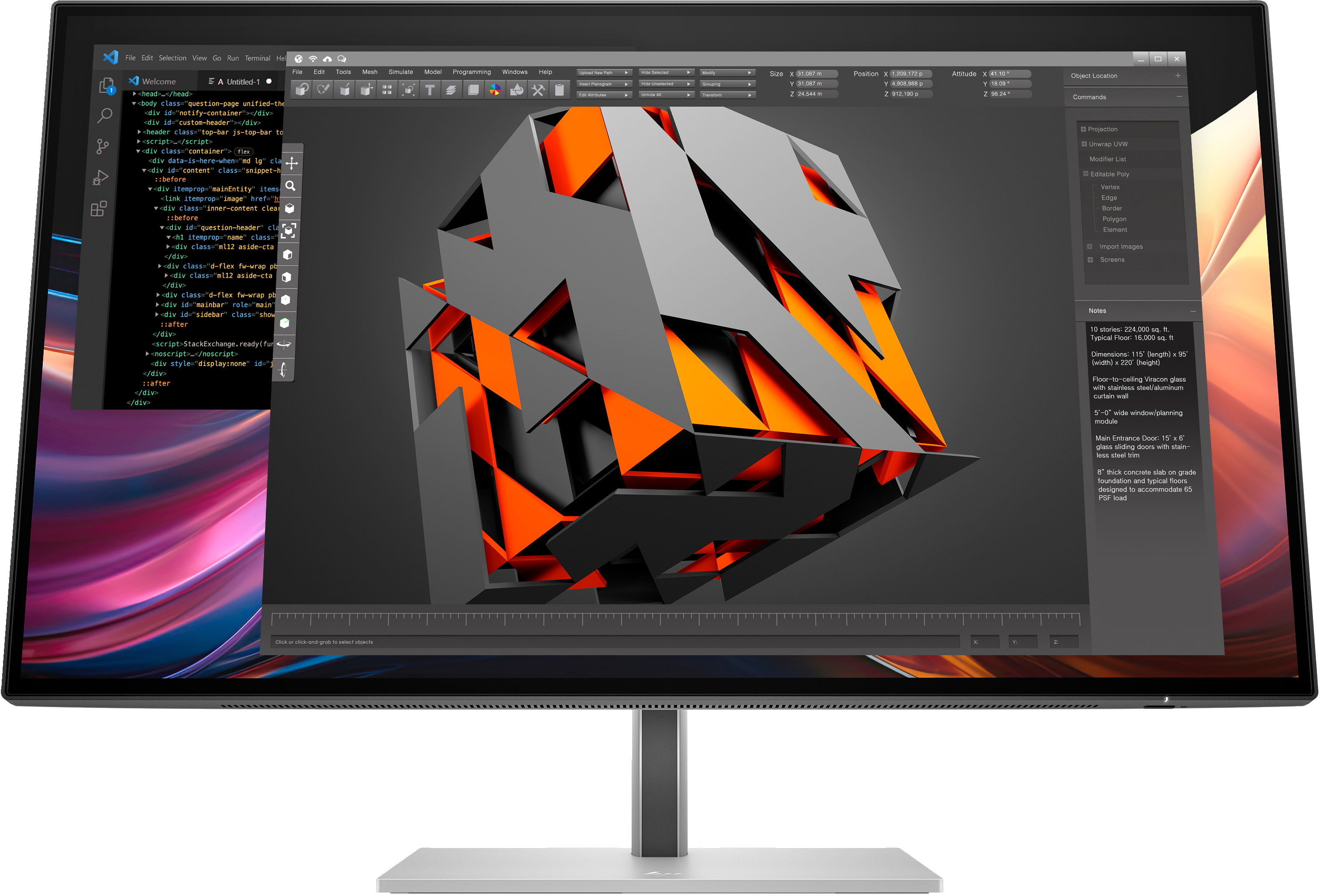 HP 727pq - Series 7 Pro - LED-Monitor - 68.6 cm (27)