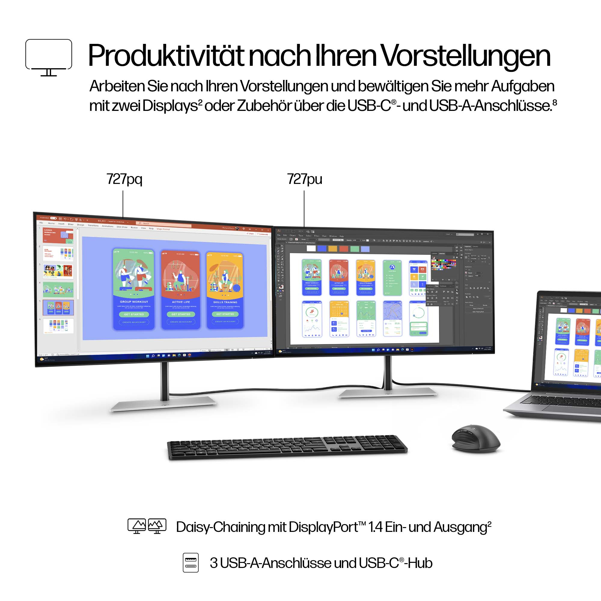 HP 727pq - Series 7 Pro - LED-Monitor - 68.6 cm (27)