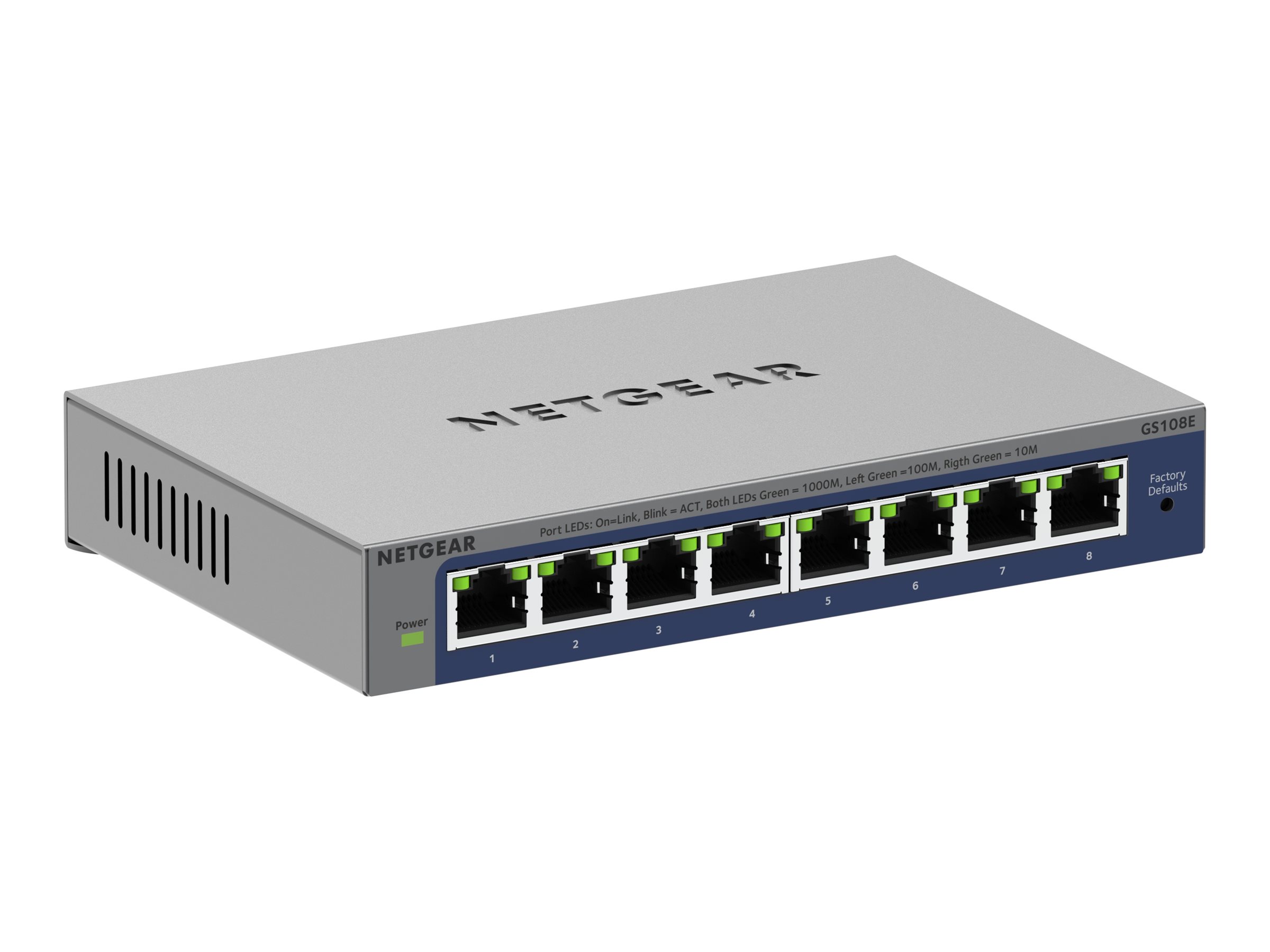 Netgear 8PT GIGABIT PLUS SWITCH GS108E - Switch