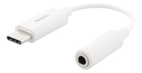 Deltaco USBC-1145 - Wei� - USB C - 3.5mm - 0,11 m - M�nnlich - Weiblich